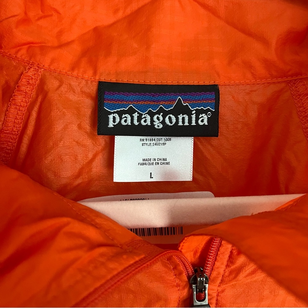Patagonia Windbreaker Jacket Orange Large Lightweight Gorpcore - Picture 3 of 10